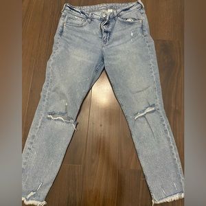 H&M distressed girlfriend jeans